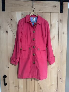 Tulle Anthropologie | Pink 100% Cotton Trench Pea Coat | Size Medium